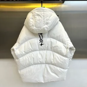 Replica Dior Glacier Down Jacket White Hooded Reps - RepLuxe