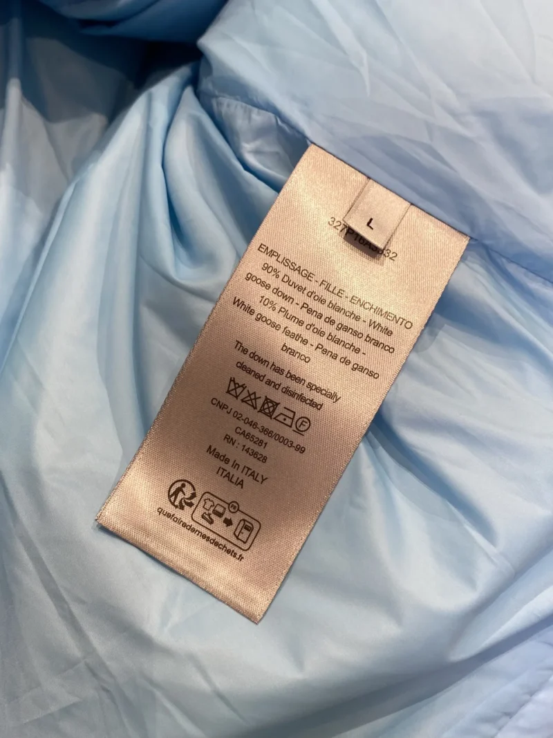 Replica Dior Stand Collar Down Jacket Blue Relaxed Reps - RepLuxe