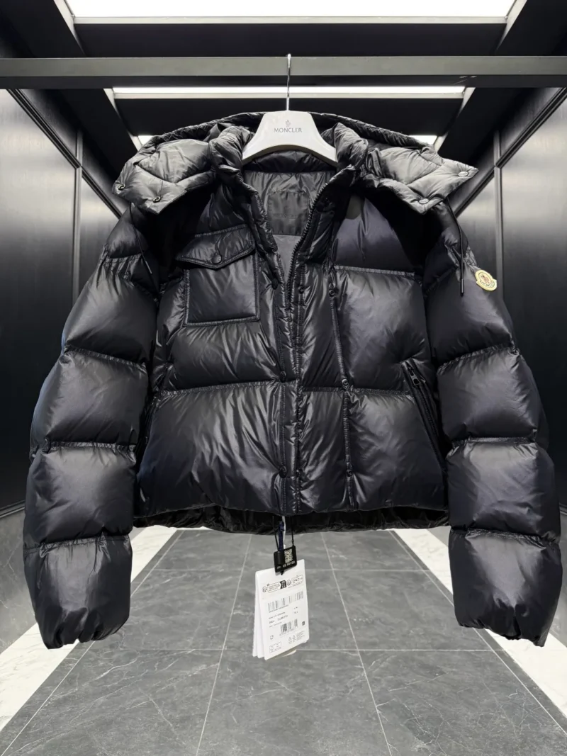 Replica Moncler Erea Short Down Jacket Black Quilted Reps - RepLuxe