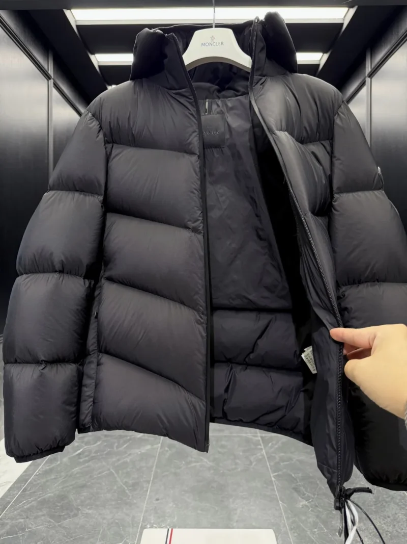 Replica Moncler Forez Down Jacket Black Hooded Reps - RepLuxe
