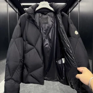 Replica Moncler Vardar Down Jacket Black Quilted Reps - RepLuxe