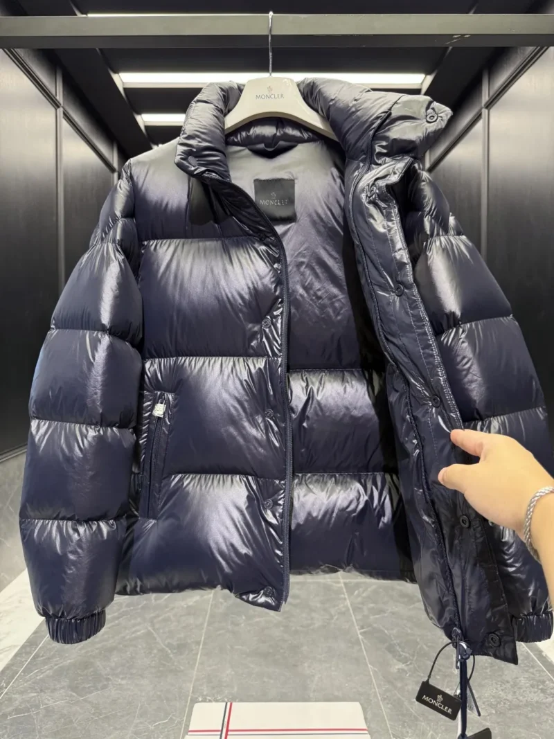 Replica Moncler Leste Down Jacket Blue Short Reps - RepLuxe