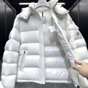 Replica Moncler Maya Down Jacket White Short Reps - RepLuxe