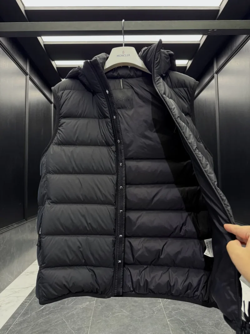 Replica Moncler Valmasque Vest Black Hooded Style Reps - RepLuxe