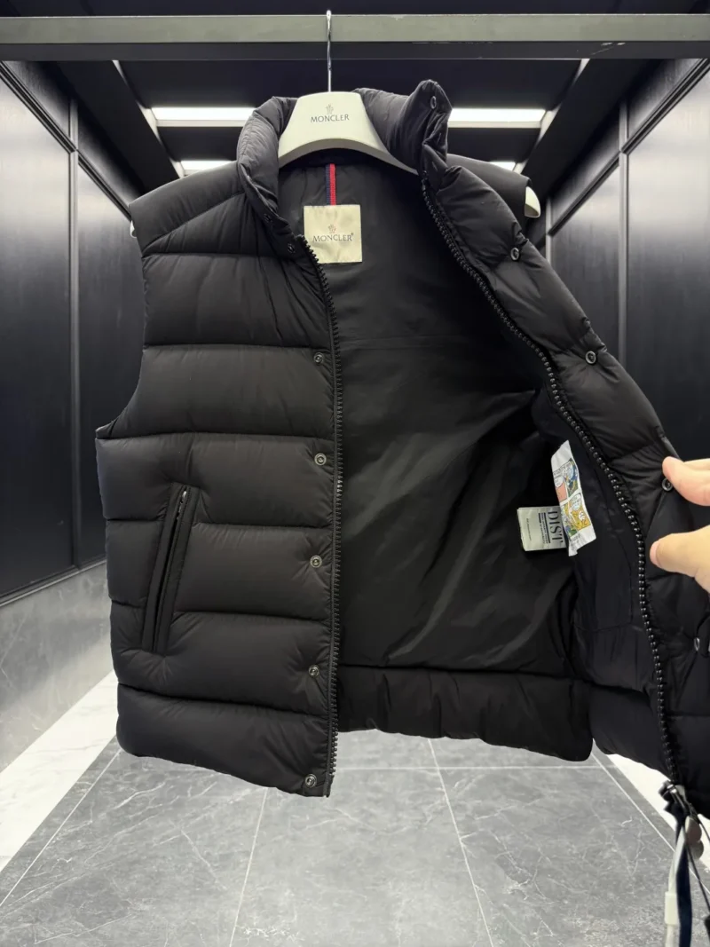 Replica Moncler Tibb Vest Black Matte Finish Reps - RepLuxe