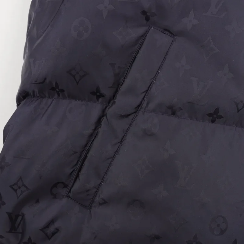 Replica Louis Vuitton Monogram Puffer Jacket Black Reps - RepLuxe