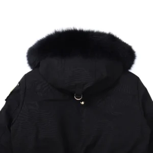 Replica Moose Knuckles Gold Scissor Jacket Black Bomber Reps - RepLuxe