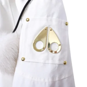 Replica Moose Knuckles Gold Scissor Down Jacket White Reps - RepLuxe