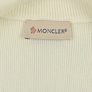 Replica Moncler Knit Down Jacket White Stand Collar Reps - RepLuxe