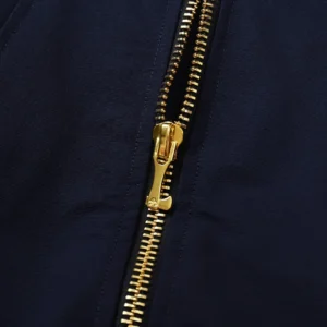 Replica Moose Knuckles Gold Scissor Jacket Navy Blue Reps - RepLuxe