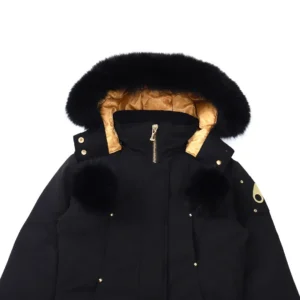 Replica Moose Knuckles Gold Scissor Down Jacket Black Reps - RepLuxe
