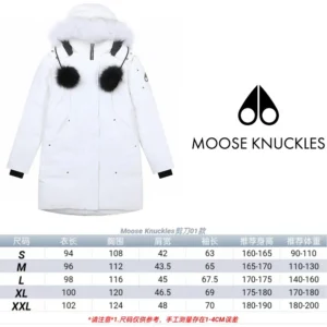 Replica Moose Knuckles Scissor 01 White Parka Reps - RepLuxe
