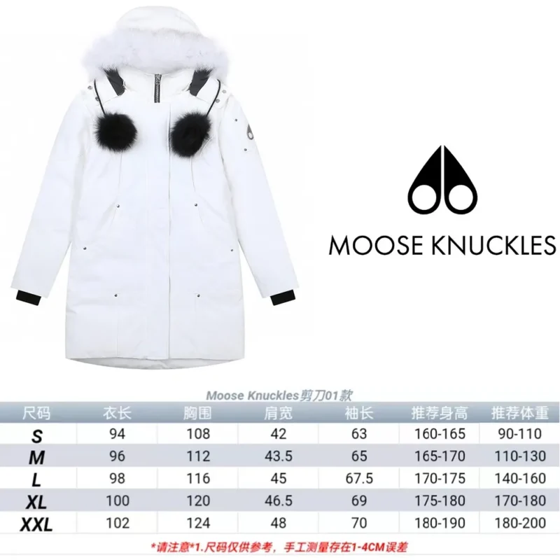 Replica Moose Knuckles Scissor 01 White Parka Reps - RepLuxe