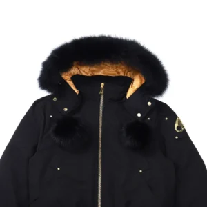 Replica Moose Knuckles 01 Gold Scissor Down Jacket Black Reps - RepLuxe
