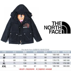 Replica Gucci x The North Face Down Jacket Black Reps - RepLuxe