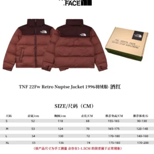 Replica The North Face 1996 Nuptse Jacket Wine Red Reps - RepLuxe