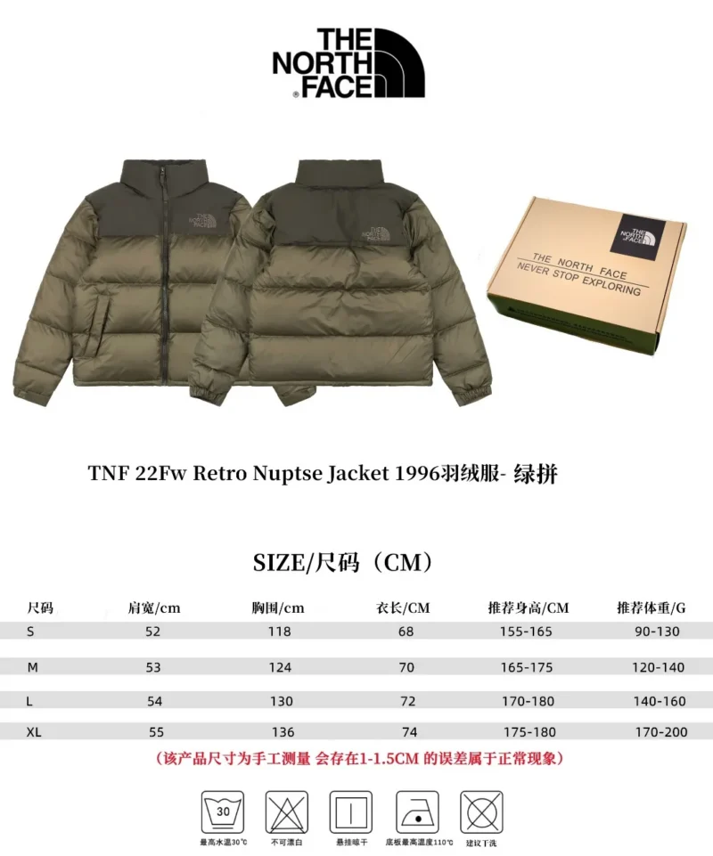 Replica The North Face 1996 Nuptse Jacket Olive Green Reps - RepLuxe