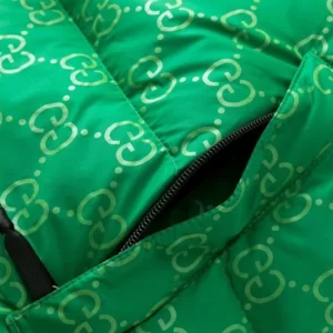 Replica Gucci North Face GG Down Jacket Green Logo Reps - RepLuxe