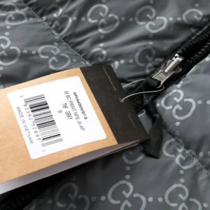 Replica Gucci x The North Face Logo Down Jacket Grey Reps - RepLuxe