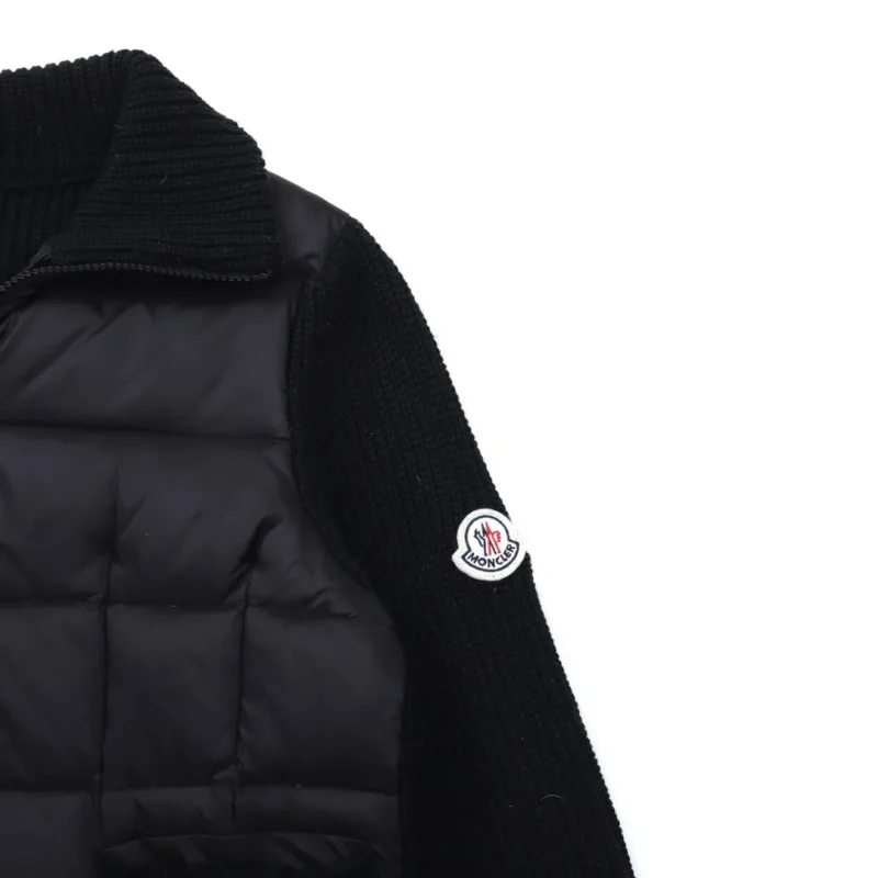 Replica Moncler M30 Knit Down Jacket Black Women Reps - RepLuxe