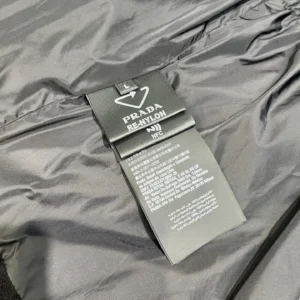 Replica Prada Logo Wool Down Vest Black Reps - RepLuxe