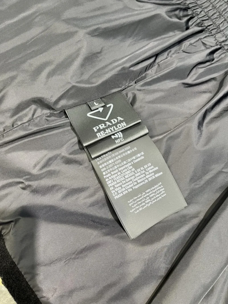 Replica Prada Logo Wool Down Vest Black Reps - RepLuxe