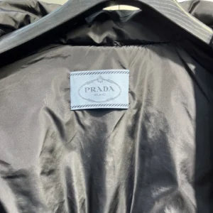 Replica Prada Logo Wool Down Vest Gray Sleeveless Reps - RepLuxe