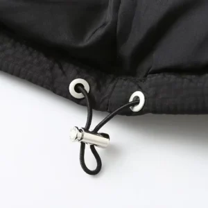 Replica Prada Striped Logo Down Jacket Black Unisex Reps - RepLuxe