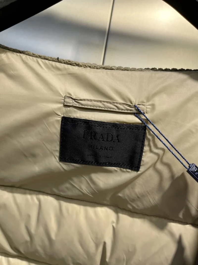 Replica Prada ReNylon Down Jacket Beige Unisex Reps - RepLuxe