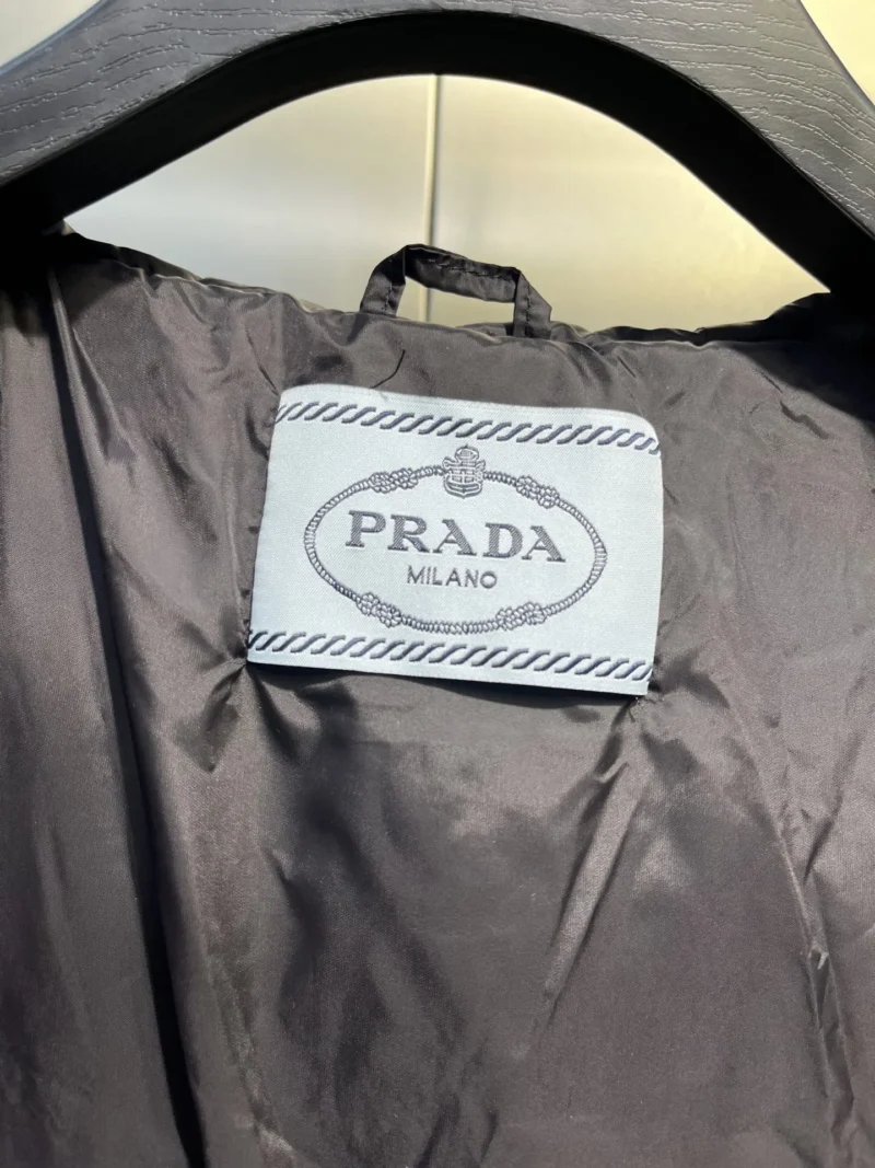 Replica Prada Velvet Down Jacket Black Hooded Reps - RepLuxe