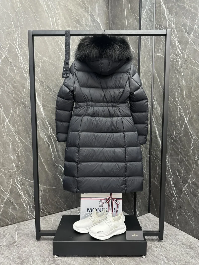 Replica Moncler Boedic Down Jacket Black Long Reps - RepLuxe