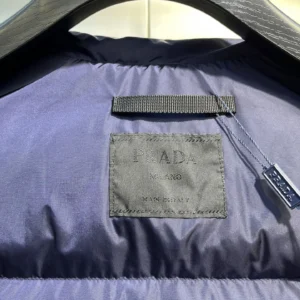 Replica Prada Biker Down Jacket Blue Hooded Reps - RepLuxe