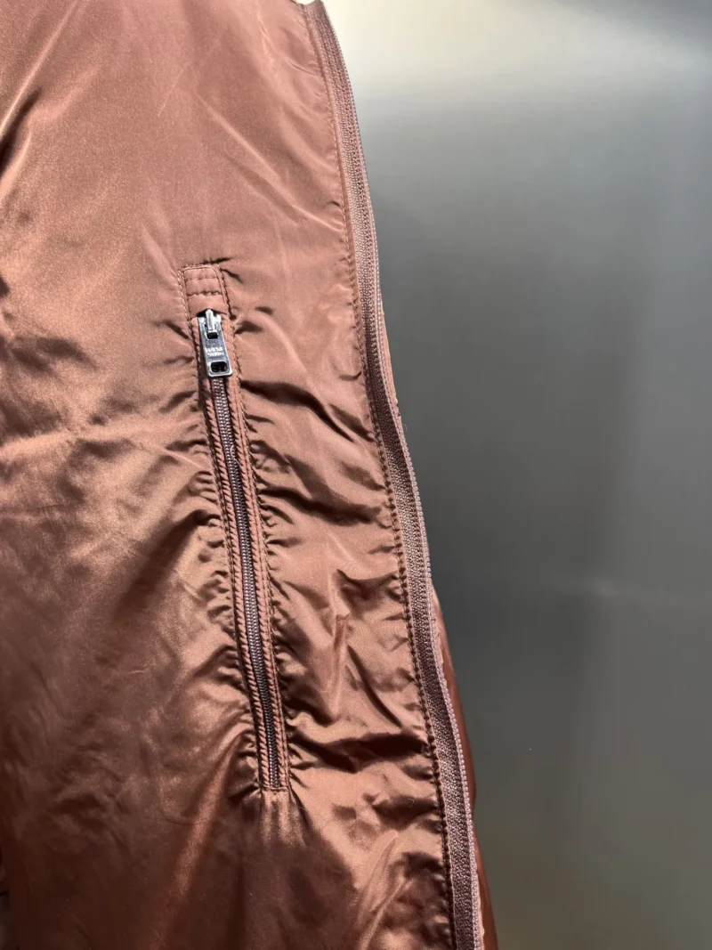 Replica Prada Biker Down Jacket Brown Hooded Reps - RepLuxe