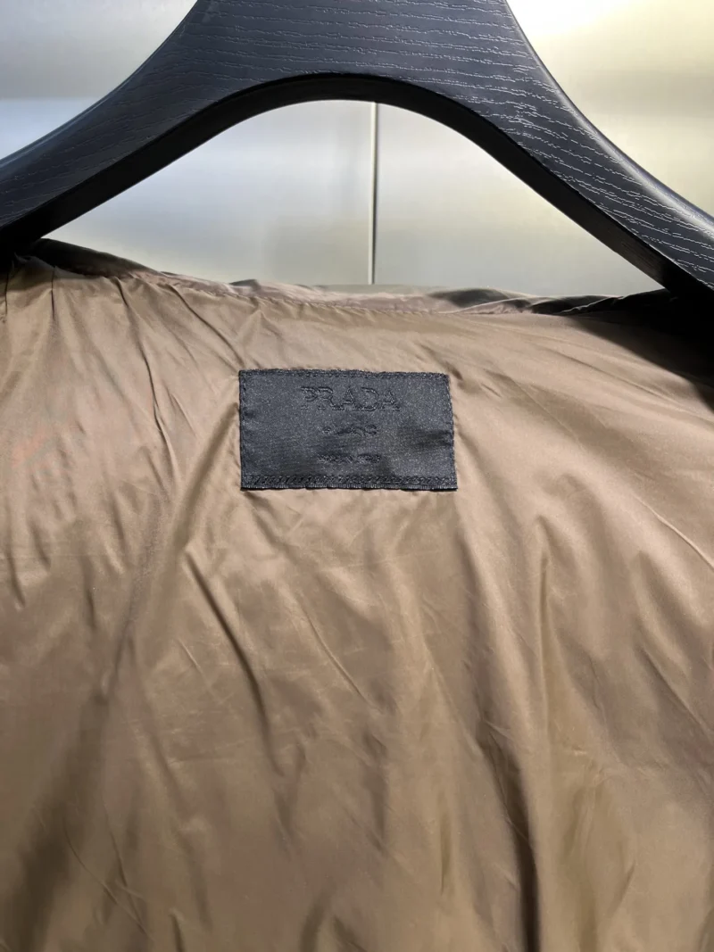 Replica Prada Down Jacket Taupe Hooded Style Reps - RepLuxe