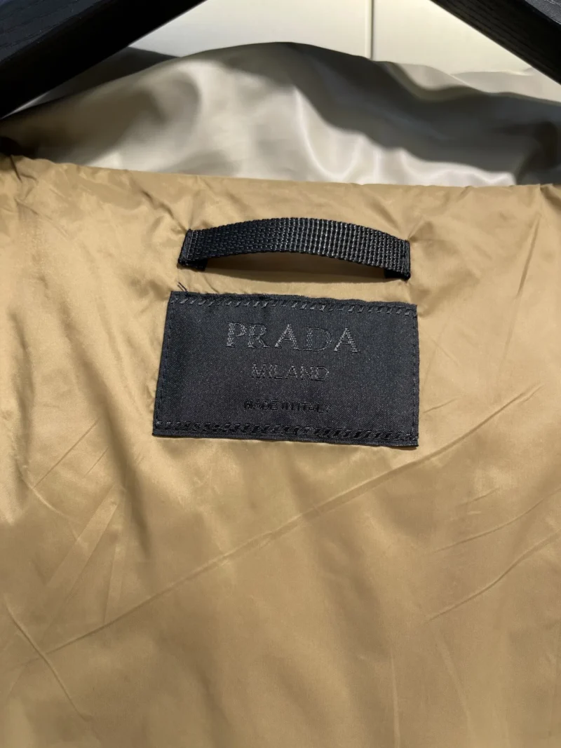 Replica Prada Down Jacket Beige Hooded Style Reps - RepLuxe