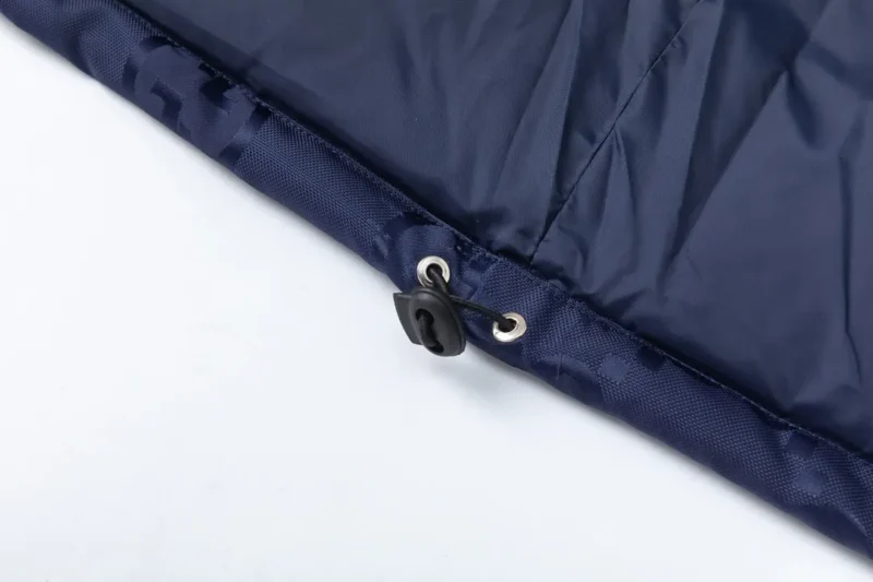 Replica Gucci GG Canvas Hooded Down Vest Navy Blue Reps - RepLuxe