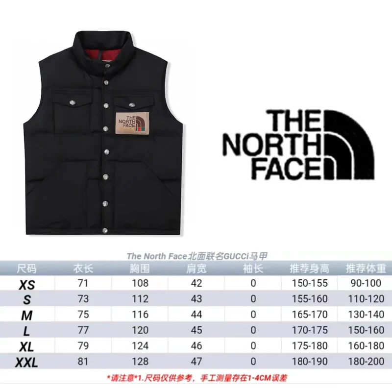 Replica THE NORTH FACE x GUCCI Down Vest Black Reps - RepLuxe