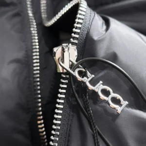 Replica Gucci Longue Saion Down Jacket Black Hooded Reps - RepLuxe