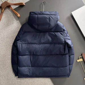 Replica Gucci Short Down Jacket Navy Blue Hooded Reps - RepLuxe