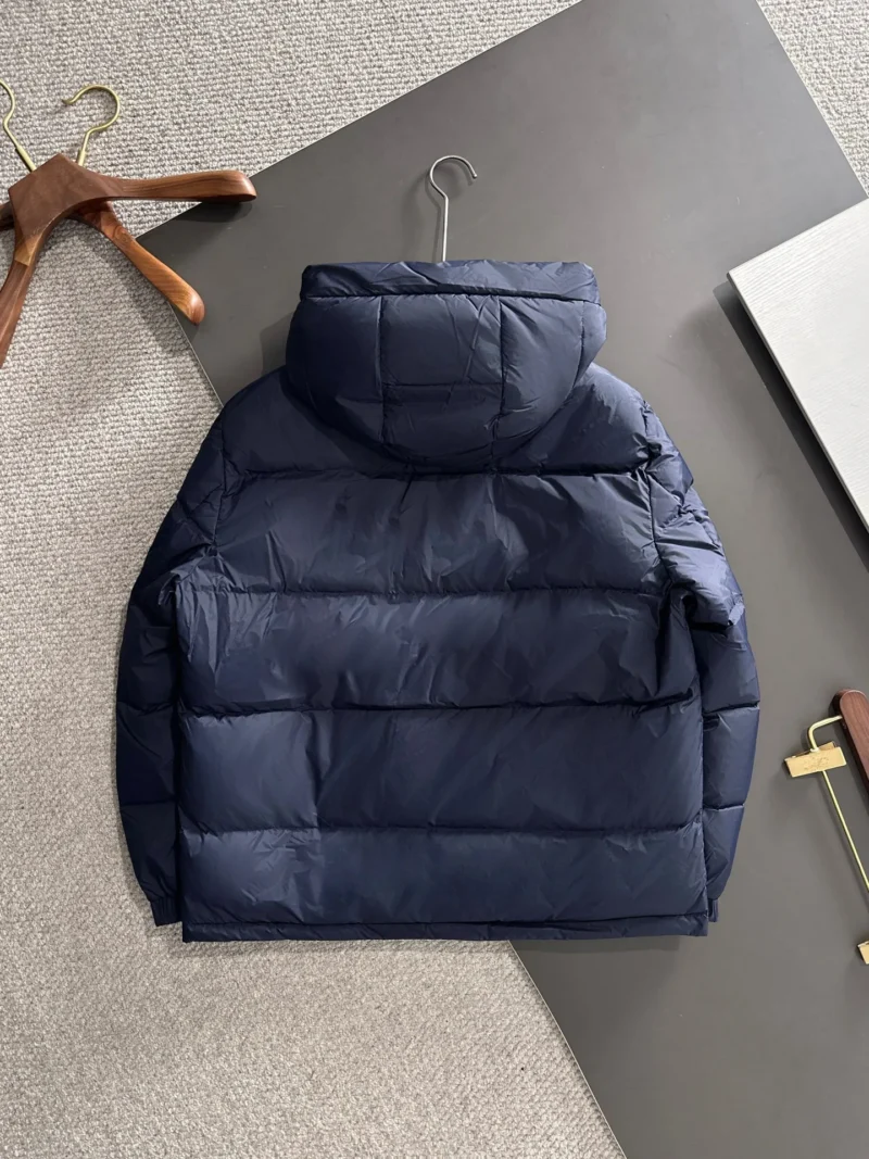 Replica Gucci Short Down Jacket Navy Blue Hooded Reps - RepLuxe
