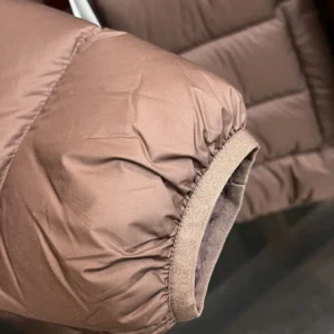 Replica Gucci 2025 Down Jacket Brown Stand Collar Reps - RepLuxe