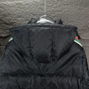 Replica Gucci FW Caban Down Jacket Black Striped Reps - RepLuxe