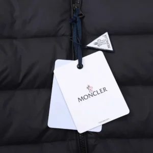 Replica Moncler Knit Down Jacket Black Stand Collar Reps - RepLuxe