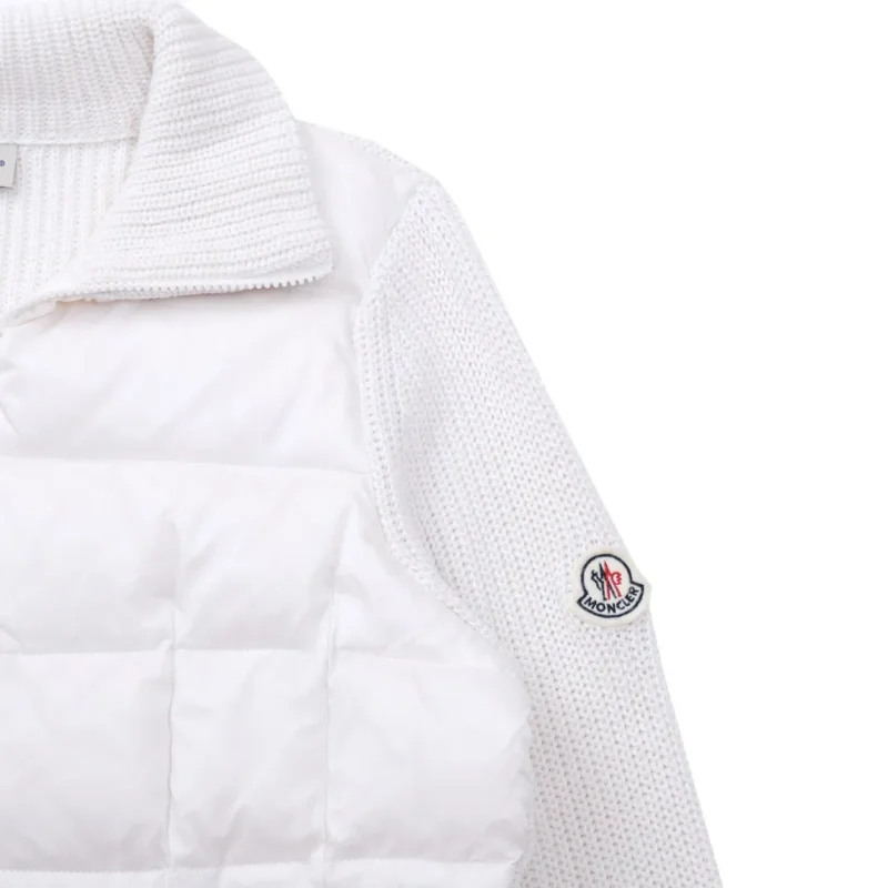 Replica Moncler M30 Knit Down Jacket White Reps - RepLuxe