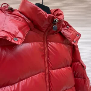 Replica Moncler Maya Down Jacket Red Hooded Reps - RepLuxe