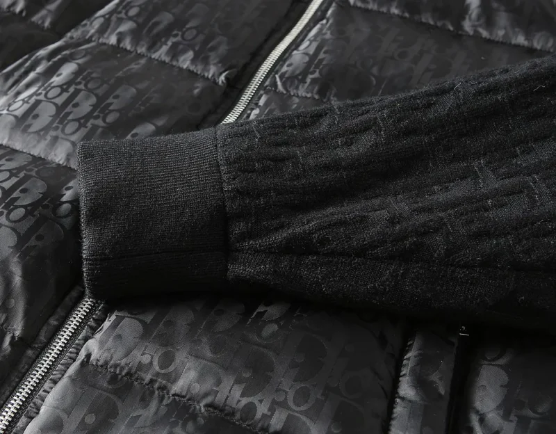Replica Dior Knit Down Jacket Black Quilted Reps - RepLuxe