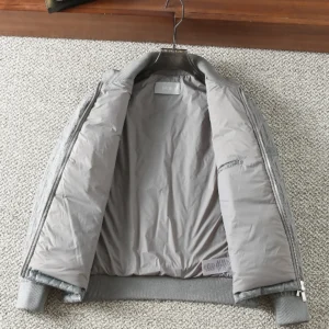 Replica Dior Knit Down Jacket Grey Unisex Style Reps - RepLuxe