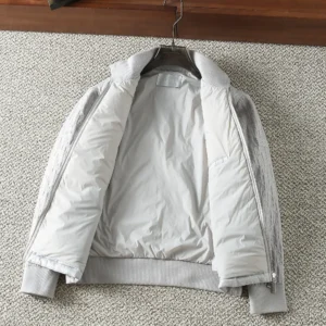 Replica Dior Knit Down Jacket White Unisex Reps - RepLuxe