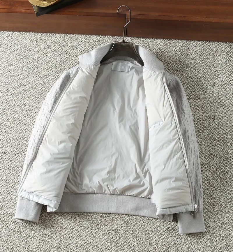 Replica Dior Knit Down Jacket White Unisex Reps - RepLuxe