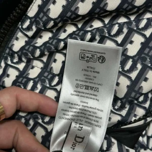 Replica Dior Classic Houndstooth Down Jacket Blue White Reps - RepLuxe